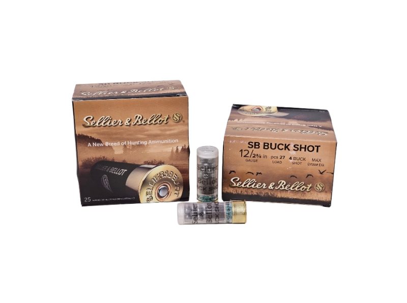 Sellier Bellot 12 Gauge 2.75 1 14oz 27 Pellet 4 Buck